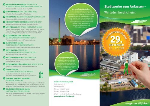 Flyer zum Tag der offenen Tür downloaden - Stadtwerke Flensburg