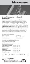 Trinkwasser - Stadtwerke Geesthacht GmbH