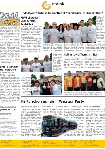 Party schon auf dem Weg zur Party - Stadtwerke Gera