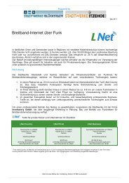 Infoblatt zu LNet Richtfunk-DSL - Stadtwerke GlÃ¼ckstadt GmbH