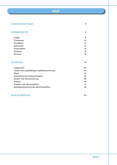 GeschÃ¤ftsbericht 2001 - Stadtwerke GÃ¶ttingen AG