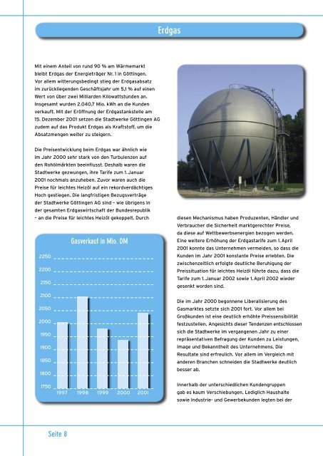 GeschÃ¤ftsbericht 2001 - Stadtwerke GÃ¶ttingen AG