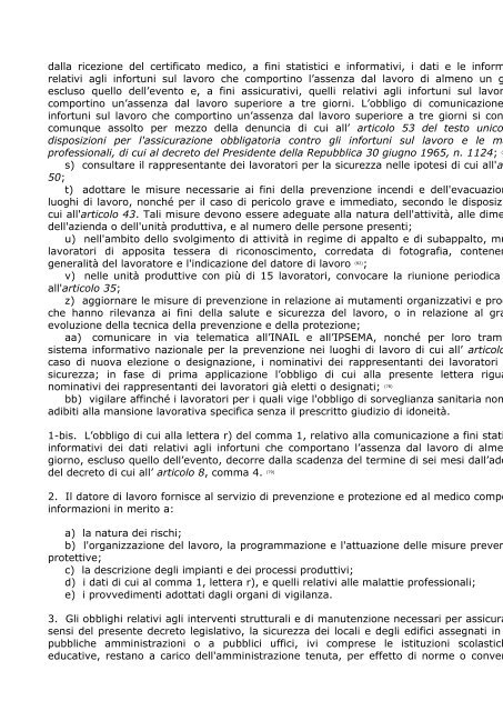 D.Lgs. 9 aprile 2008, n. 81 (1). Attuazione dell'articolo 1 ... - ClicLavoro