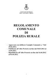 regolamento comunale di polizia rurale - Comune di Mondolfo