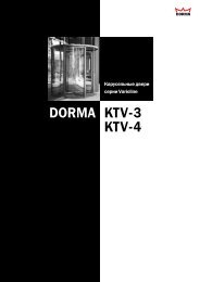 DORMA KTV-3 KTV-4 - esco Metallbausysteme Gmbh