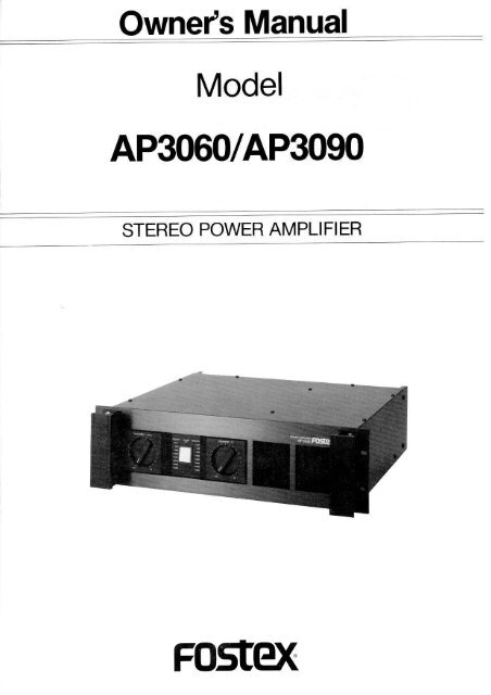 AP3060/AP3090 - Fostex