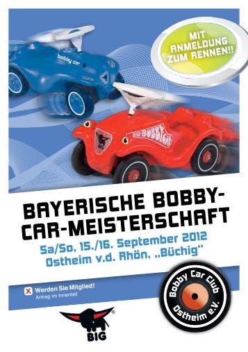 Bayerische BoBBy- car-Meisterschaft - Bobby Car Club Ostheim eV