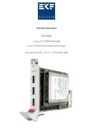 Technical Information CE4-PIANO CompactPCI® SATA ... - EKF
