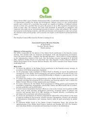 Oxfam Novib (ON) is part of Oxfam International (OI), a world-wide ...