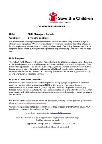 field manager job description
