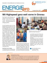 Mit Highspeed ganz weit vorne in Gronau - Stadtwerke Gronau GmbH