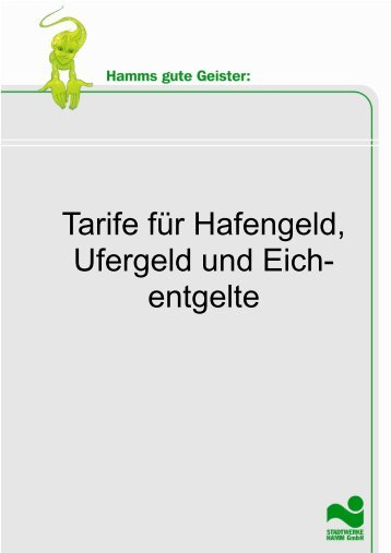 Download Tarife für Ufergeld (PDF) - Stadtwerke Hamm GmbH