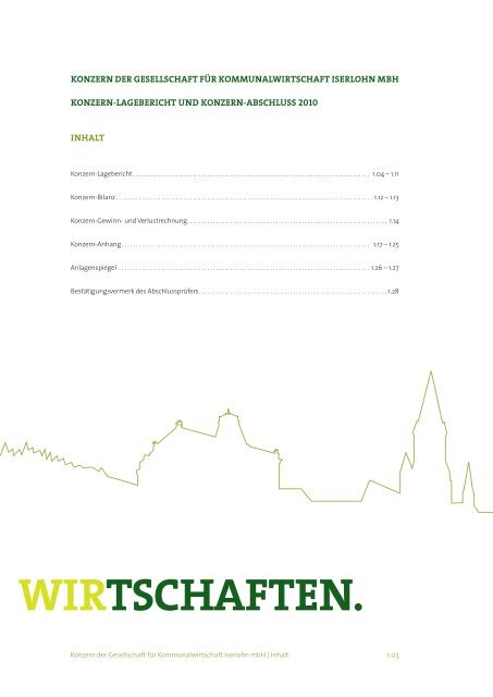 GeschÃ¤ftsbericht 2010 - Stadtwerke Iserlohn