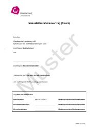 Muster Messstellenrahmenvertrag - Stadtwerke Landsberg / Lech