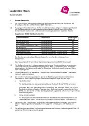 Lastprofile Strom - Stadtwerke Landsberg / Lech