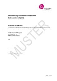 Muster EDI-Vereinbarung - Stadtwerke Landsberg / Lech