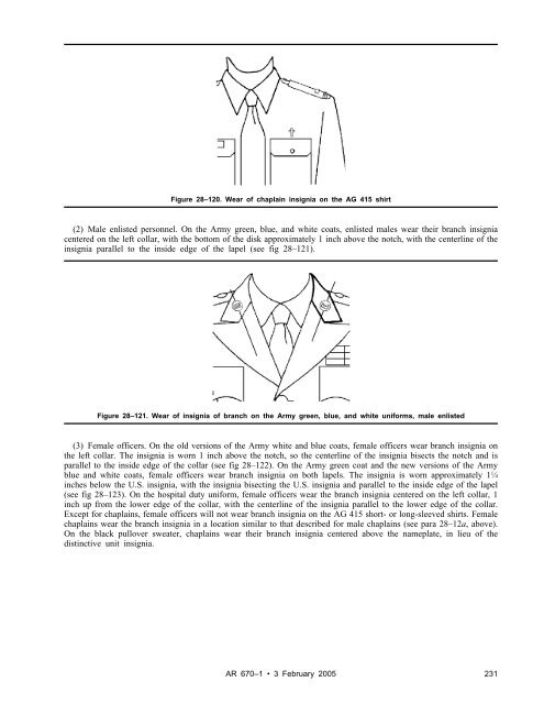 Wear and Appearance of Army Uniforms and Insignia