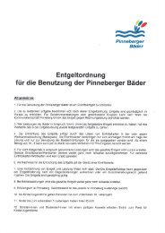 Entgeltordnung - Stadtwerke Pinneberg