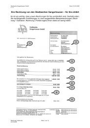 Rechnung erklärt - STADTWERKE SANGERHAUSEN GmbH