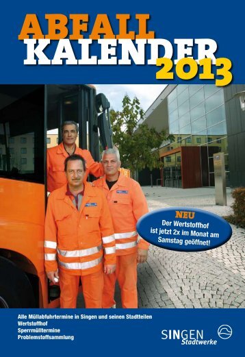 Abfallkalender 2013 - Stadtwerke Singen