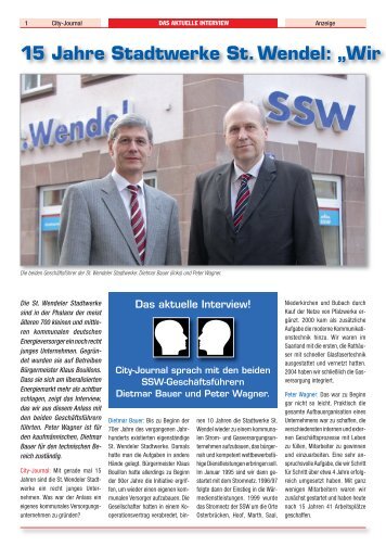 lesen - SSW Stadtwerke St. Wendel GmbH & Co. KG