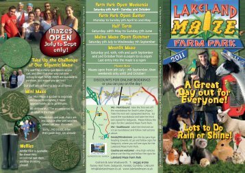 Lakeland Maze Farm Park - Days Out Leaflets