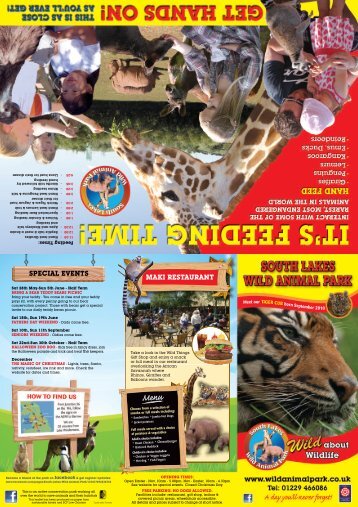 South Lakes Wild Animal Park - Days Out Leaflets