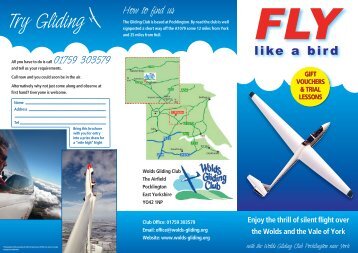 Wolds Gliding Club - Days Out Leaflets