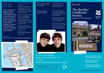 The Beatles' Childhood Homes - Days Out Leaflets