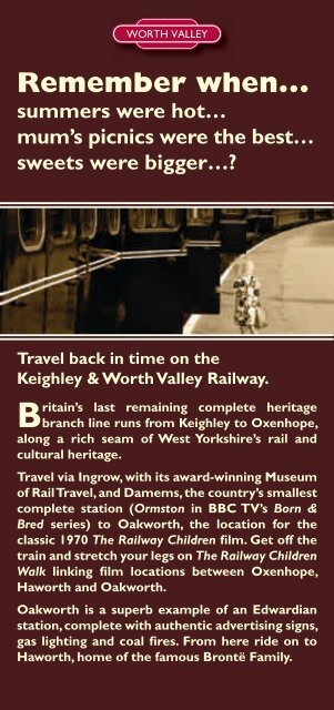 Keighley & Worth Valley Railway - Days Out Leaflets