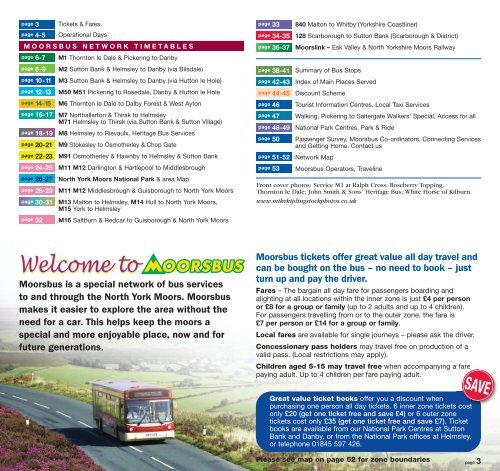 Moorsbus TT - Days Out Leaflets