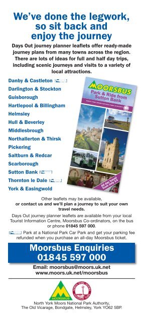 Moorsbus TT - Days Out Leaflets