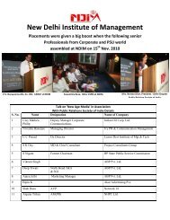 New Delhi Institute of Management Placements were given a big ...