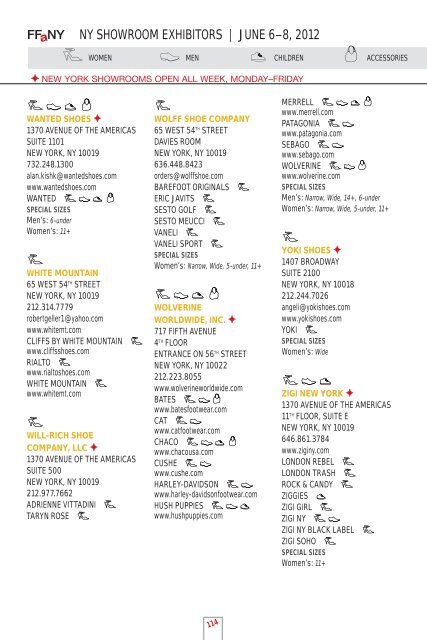 June 6 – 8, 2012 SHOW DIRECTORY - FFaNY