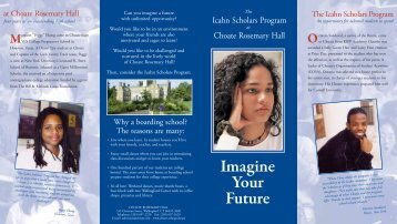 The Icahn Scholars Program - Choate Rosemary Hall