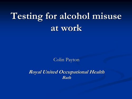 4. Payton, PBD testing for alcohol misuse, 24Apr13