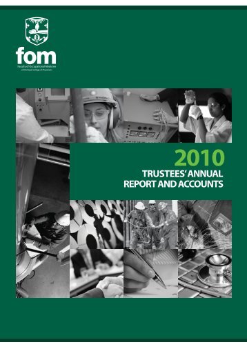 FOM Annual Report 2010 - Faculty of Occupational Medicine