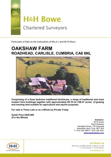OAKSHAW FARM - UK Land and Farms