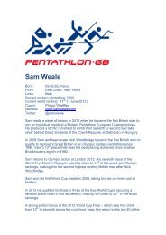 Sam Weale - Pentathlon GB