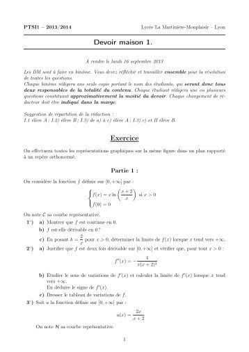 Devoir libre N1 - PT-PTSI