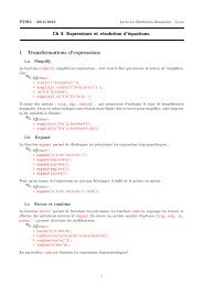 Ch 4. Expressions et résolution d'équations. 1 Transformations d ...