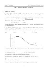 TP 7 : Méthode d'Euler, méthode de dichotomie