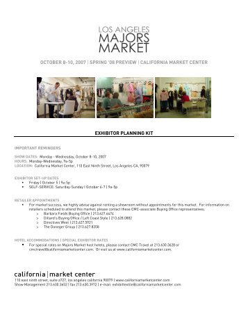 october 8-10, 2007 | spring - California Market Center