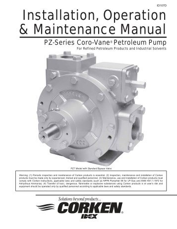 PZ-Series Installation, Operation & Maintenance (IOM ... - Corken