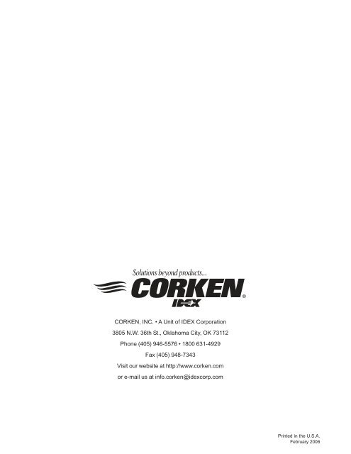 Industrial Vane Pumps - Corken