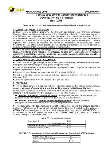 L08-PACA-07-irrigati.. - GRAB, Groupe de Recherche en Agriculture ...