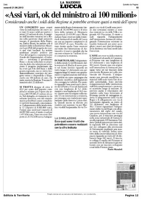 Rassegna Stampa 21 giugno 2013.pdf - Associazione degli ...