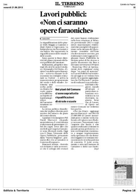 Rassegna Stampa 21 giugno 2013.pdf - Associazione degli ...