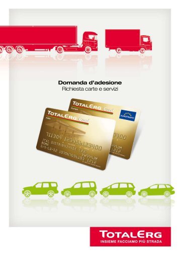 Domanda d'adesione TotalErg Cardpdf.pdf - Associazione degli ...