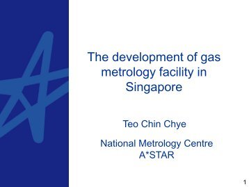 The development of gas metrology facility in Singapore - National ...